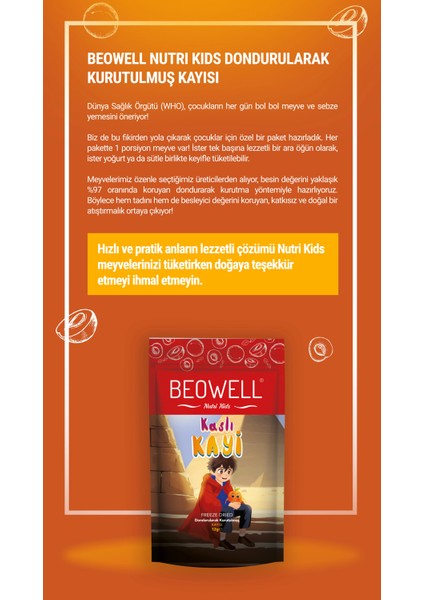 Kaslı Kayi 12 G | Freeze-Dried Dondurularak Kurutulmuş Kayısı Atıştırmalığı