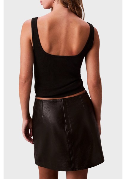 Fitilli Logolu Pamuklu Slim Fit Yuvarlak Yaka Atlet LV047A804GUB1 Bayan Atlet LV047A804G Ub1 modelleri