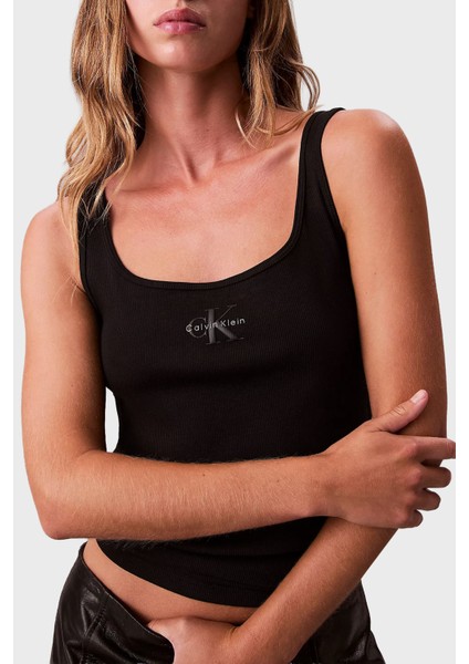 Fitilli Logolu Pamuklu Slim Fit Yuvarlak Yaka Atlet LV047A804GUB1 Bayan Atlet LV047A804G Ub1 fırsatları