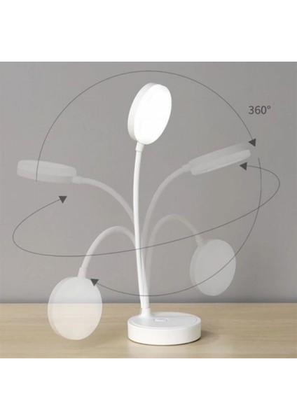 Yuvarlak Usbli Dokunmatik 3 Kademeli 360 Derece Özel Göz Korumalı LED Lityum Masa Lambası (K95) indirimleri