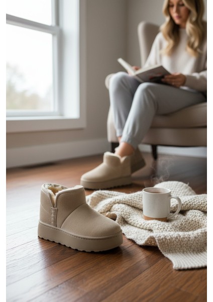 Darkstep Krem Esnek Poli Taban Içi Tüylü Kısa Bot fırsatları