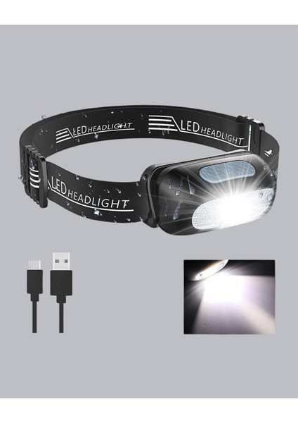Gece Balıkçılığı Için Ultra Parlak Şarjlı Kafa Lambası | 4 Işık Modu + USB Şarj fırsatları