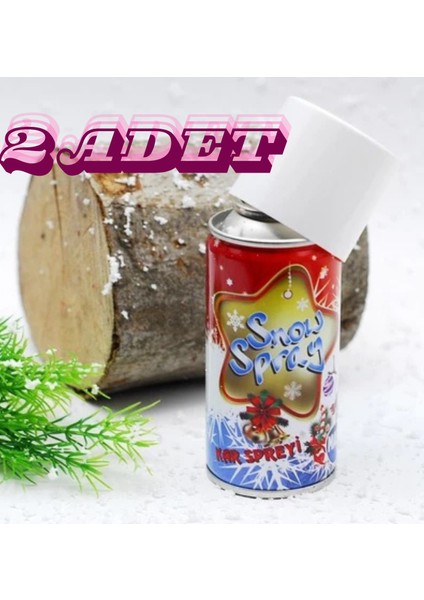 2X150ML Kalıcı Kar Spreyi Köpüğü Erimeyen Cama Yazılan Yapay Yılbaşı Parti Köpük Yağdıran Sprey 2ADT