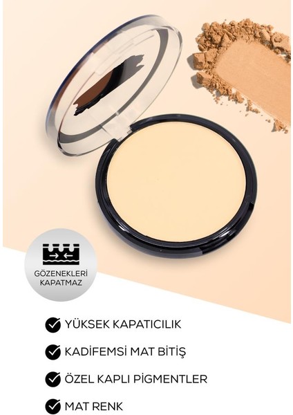 Tekli Oval Yüksek Kapatıcılı Pudra Fondöten No:2 fiyatları