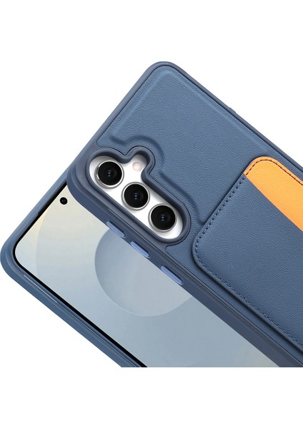 Galaxy S25 Fe Kılıf Kartlıklı Zore X-Kart Silikon Kapak - Turuncu