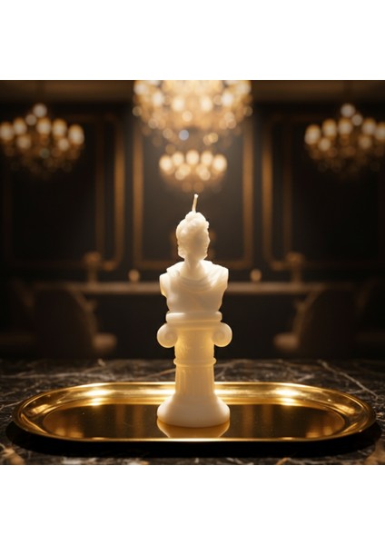 Özel Mitolojik Seri -Beyaz Apollon Tasarım Kokulu Mum