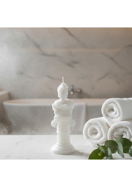 Özel Mitolojik Seri -Beyaz Apollon Tasarım Kokulu Mum indirimleri