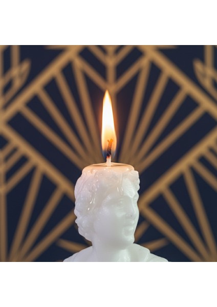 Özel Mitolojik Seri -Beyaz Apollon Tasarım Kokulu Mum