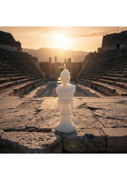 Özel Mitolojik Seri -Beyaz Apollon Tasarım Kokulu Mum