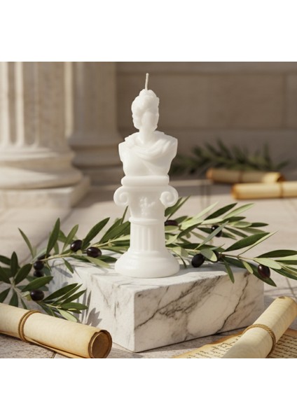 Özel Mitolojik Seri -Beyaz Apollon Tasarım Kokulu Mum