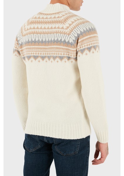 Desenli Yün Karışımlı Regular Fit Balıkçı Yaka Kazak Erkek Kazak 13186 24017 005 fiyatları