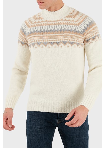 Desenli Yün Karışımlı Regular Fit Balıkçı Yaka Kazak Erkek Kazak 13186 24017 005 modelleri