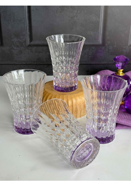 Darkness Mor Crystal 4'lü Meşrubat BARDAK(200ML) fiyatları