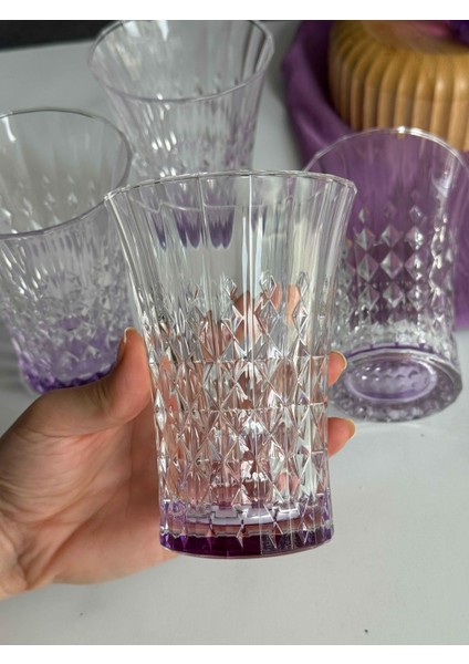 Darkness Mor Crystal 4'lü Meşrubat BARDAK(200ML) fırsatları