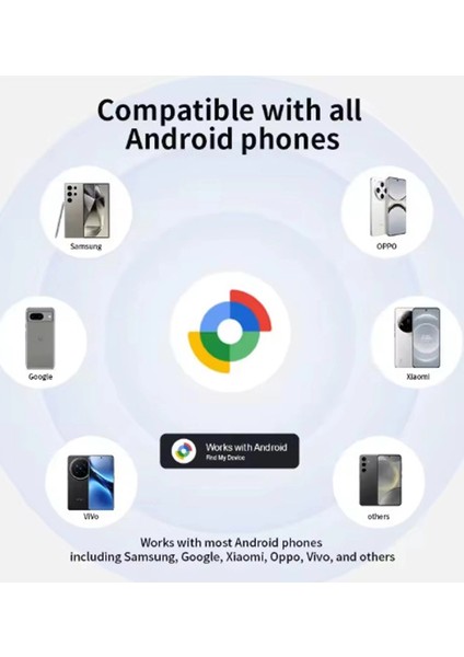 Airtag Android Konum Belirleme Akıllı Takip Cihazı Smart Finder Beyaz indirimleri