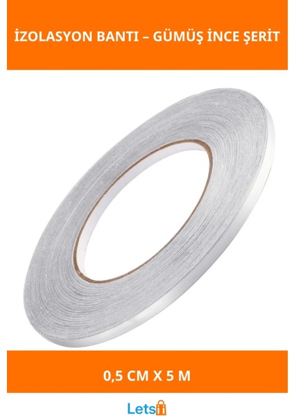 Kendinden Yapışkanlı Çok Amaçlı Fayans Arası Izolasyon Bantı Silver 50M