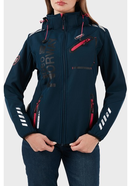 Su Geçirmez 5000 mm Softshell Çıkarılabilir Kapüşonlu Mont Bayan Mont Reıne