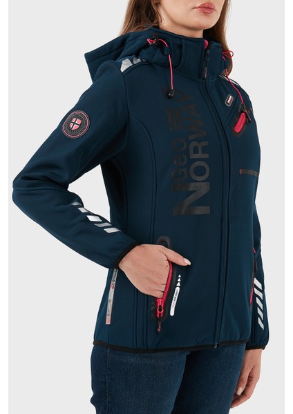 Su Geçirmez 5000 mm Softshell Çıkarılabilir Kapüşonlu Mont Bayan Mont Reıne