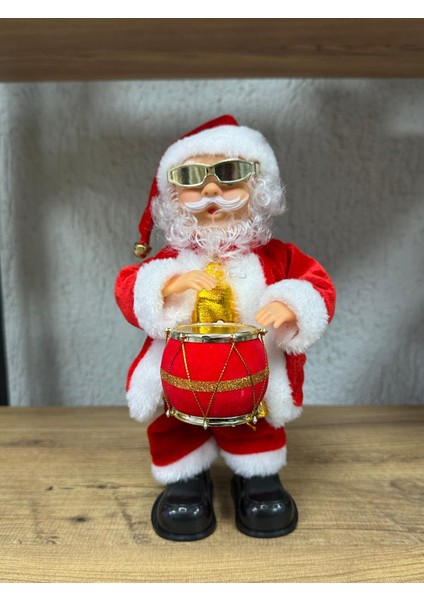 Dans Eden Noel Baba, Müzikli, Hareketli Noel Baba, Yılbaşı Oyuncak, Yılbaşı Dekor Süsleme 28CM