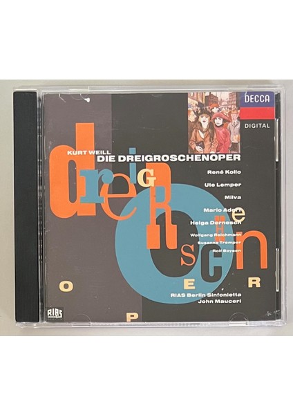 Kurt Weill, Bertolt Brecht Die Dreigroschenoper CD (Orijnal 1990 Dönem Baskı Cd)