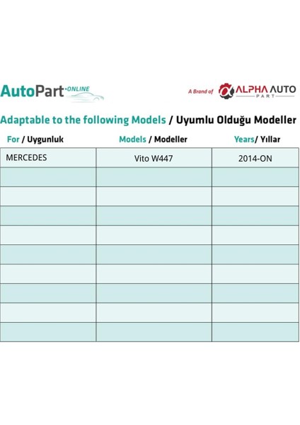 Mercedes Vito W447 Için Dış Kapı Kol Zamağı Sağ-Sol Set indirimleri