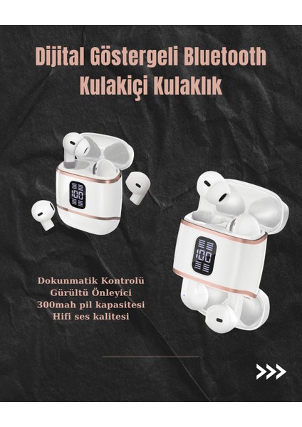 Dijital Göstergeli Bluetooth Kulakiçi Kulaklık – 4’lü Paket, Gürültü Engellemeli