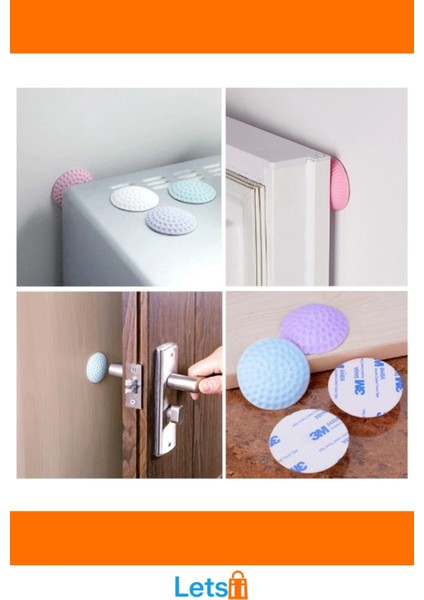 Beyaz Silikon Kapı Duvar Koruyucu Tampon 4'lü Paket modelleri