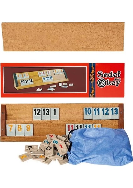 Eser Yetişkin Orta Boy Sedef Ağaç Okey Takımı