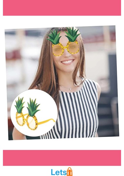 Tropikal Hawaii Ananas Şekilli Parti Gözlüğü modelleri