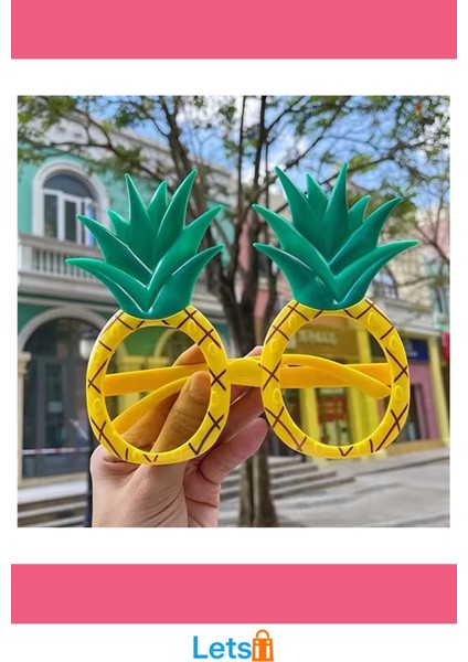 Tropikal Hawaii Ananas Şekilli Parti Gözlüğü fırsatları