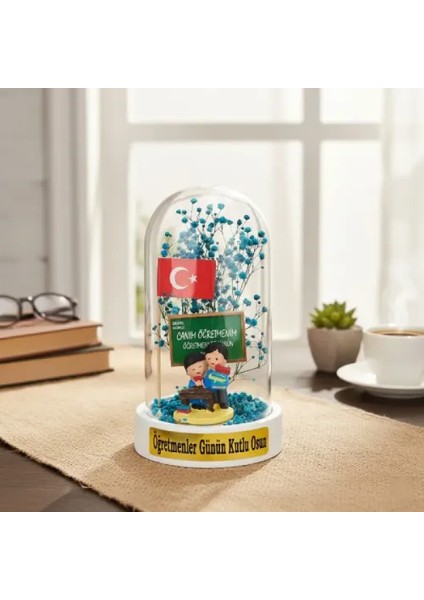 Türk Bayraklı Ters Fanus Öğretmenler Günü Hediyesi fiyatları