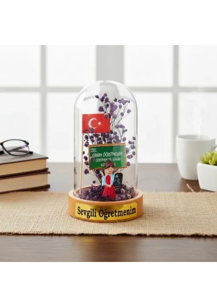 Türk Bayraklı Ters Fanus Öğretmenler Günü Hediyesi fırsatları