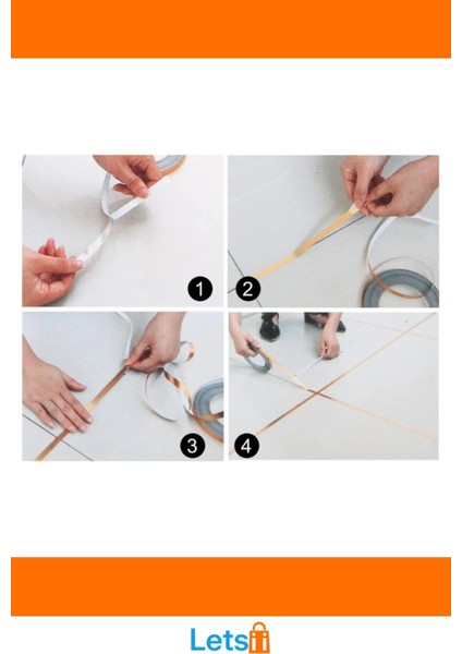 Kendinden Yapışkanlı Çok Amaçlı Gri Fayans Arası Şerit Bant 0.5 cm 50 Metre indirimleri