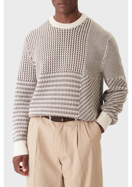 Yünlü Regular Fit Bisiklet Yaka Örme Kazak LV04LD306GGPF Erkek Kazak LV04LD306G Gpf