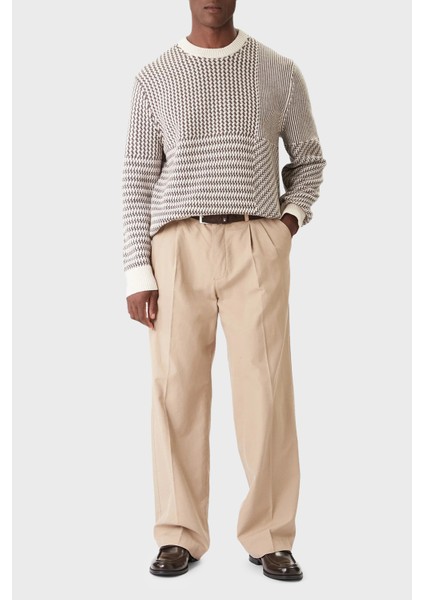 Yünlü Regular Fit Bisiklet Yaka Örme Kazak LV04LD306GGPF Erkek Kazak LV04LD306G Gpf fiyatları