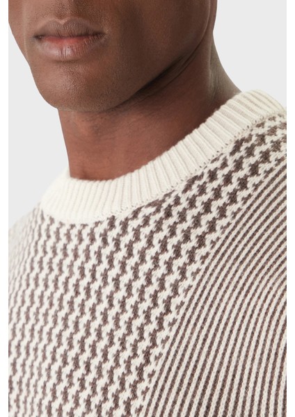 Yünlü Regular Fit Bisiklet Yaka Örme Kazak LV04LD306GGPF Erkek Kazak LV04LD306G Gpf fırsatları