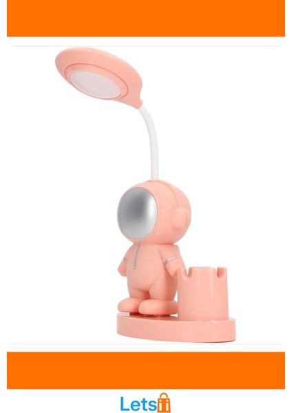 LED Astronot Masa Lambası ve Kalemlik Şarj Edilebilir Dekoratif Gece Lambası modelleri
