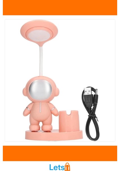LED Astronot Masa Lambası ve Kalemlik Şarj Edilebilir Dekoratif Gece Lambası fırsatları