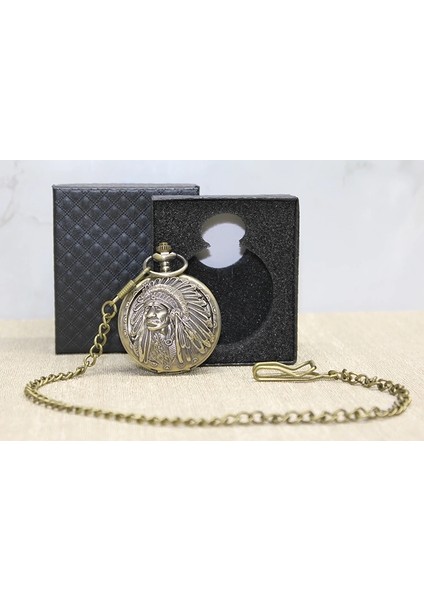 Özel Kutulu Kızılderili Köstekli Saat ALK4683