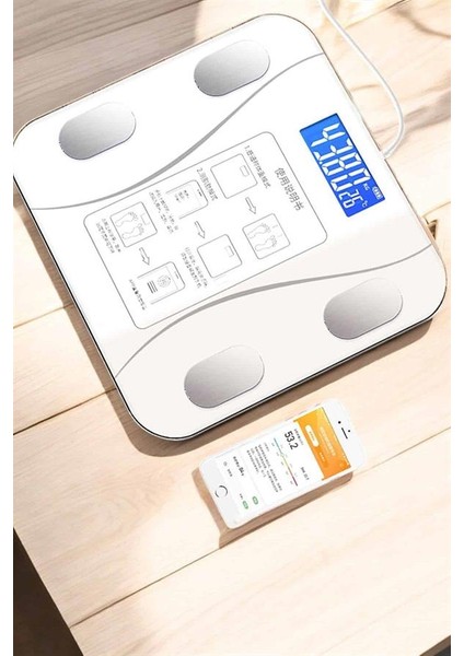 Akıllı Tartı Bluetooth Bağlantılı Yağ Ölçebilen Tartı Yeni Nesil indirimleri