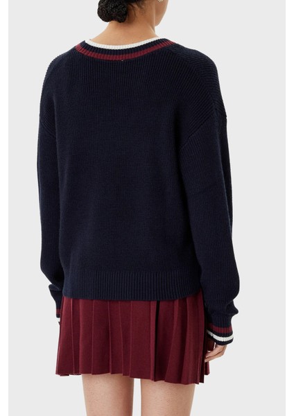 Yün Karışımlı Regular Fit V Yaka Kazak V5BR01Z1152 Bayan Kazak V5BR01 Z1152 A74A modelleri