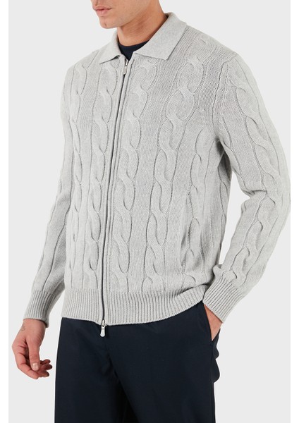 Örgü Desenli Yün ve Kaşmir Karışımlı Regular Fit Ceket Erkek Ceket 13180 19652 044 fırsatları