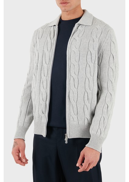 Örgü Desenli Yün ve Kaşmir Karışımlı Regular Fit Ceket Erkek Ceket 13180 19652 044 indirimleri