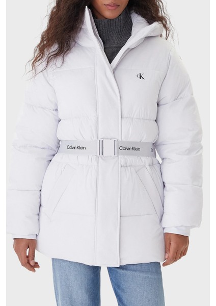 Regular Fit Kapüşonlu Kemer Detaylı Suya Dayanıklı Mont LV047D507GWGA Bayan Mont LV047D507G Wga