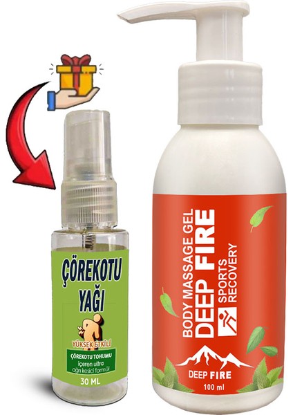 Deepfire Ağrısız Teskin Masaj Jeli 100 ml + Çörek Otu Yağı 30 ml