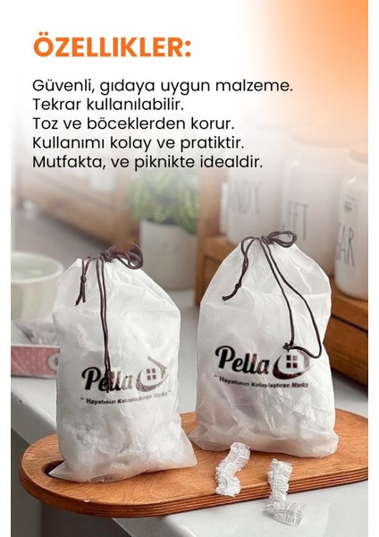 300 Adet Pratik Tazeliği Koruyan Tencere ve Tabak Bonesi | Çok Amaçlı Kapak Gıda Bonesi(3 paket:300 adet) modelleri