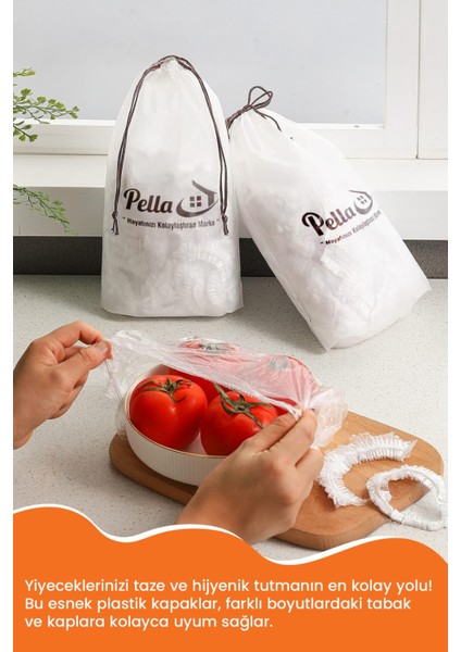 300 Adet Pratik Tazeliği Koruyan Tencere ve Tabak Bonesi | Çok Amaçlı Kapak Gıda Bonesi(3 paket:300 adet) fırsatları