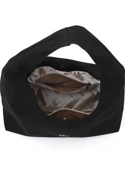 Kadın Siyah Süet El ve Omuz Çantası indirimleri