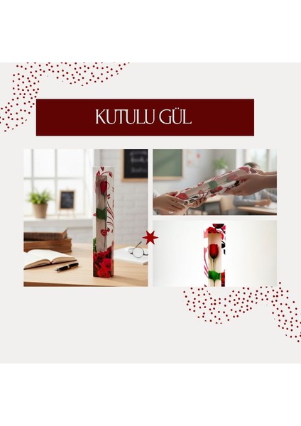 Kutulu Gül - Öğretmenler Günü Hediyesi