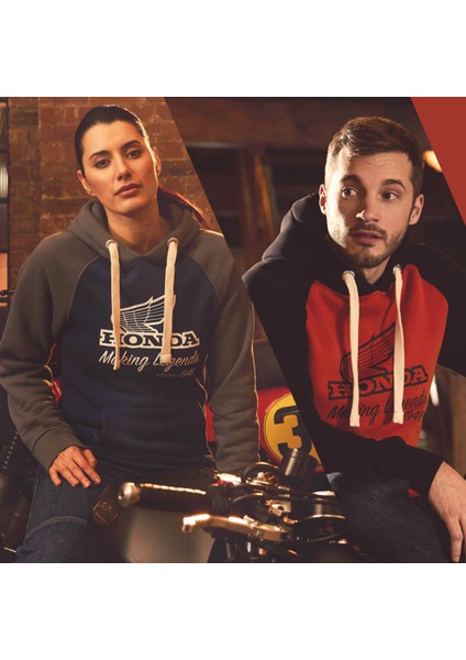 Kapüşonlu Turuncu-Siyah Sweatshirt - Hnda Sağlam modelleri